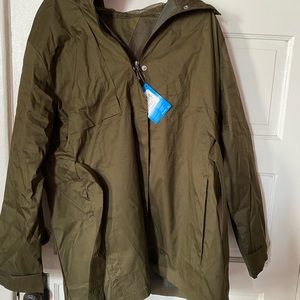 Columbia Olive Green rain jacket trench